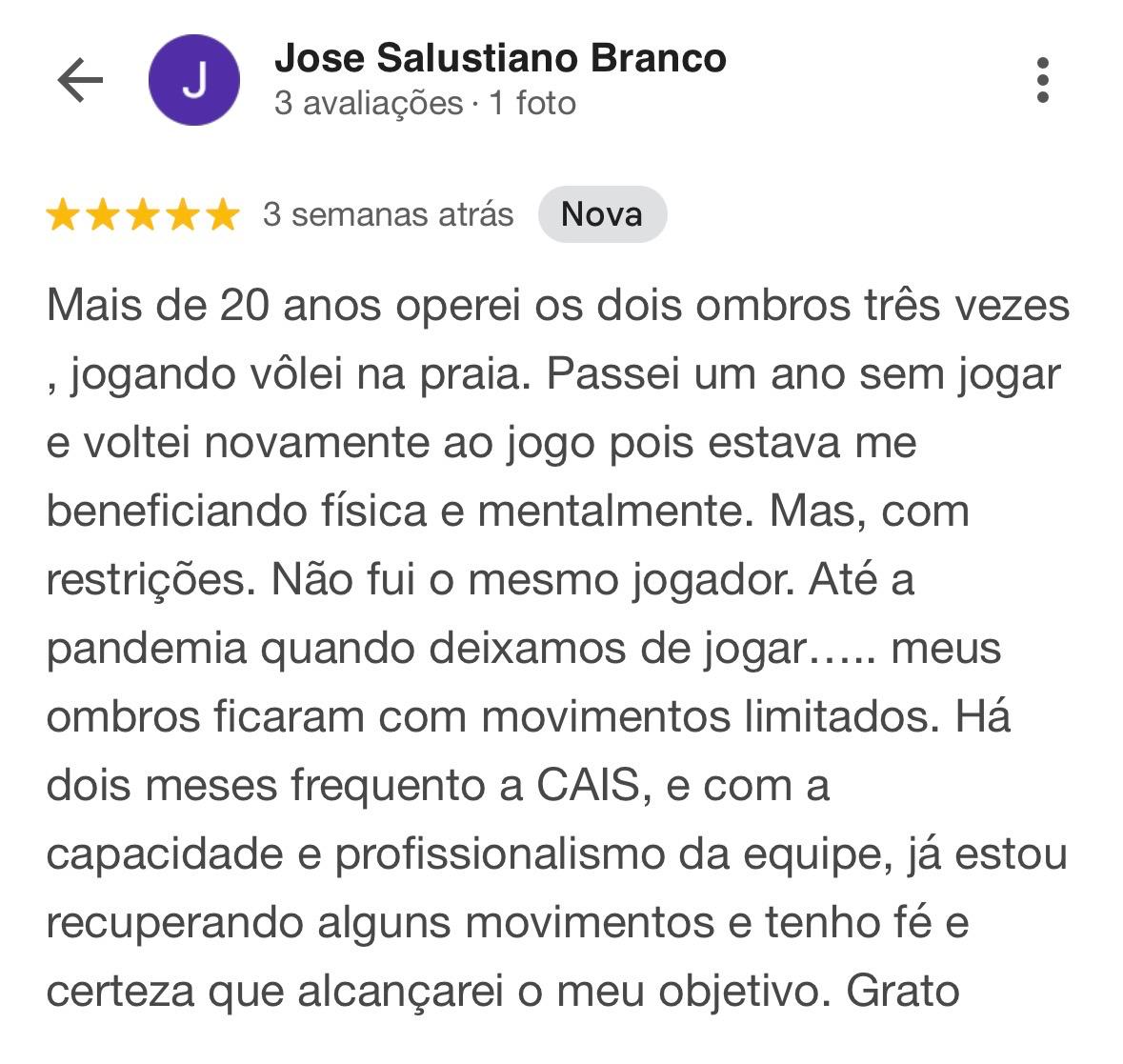 Depoimento de José Salustiano Branco