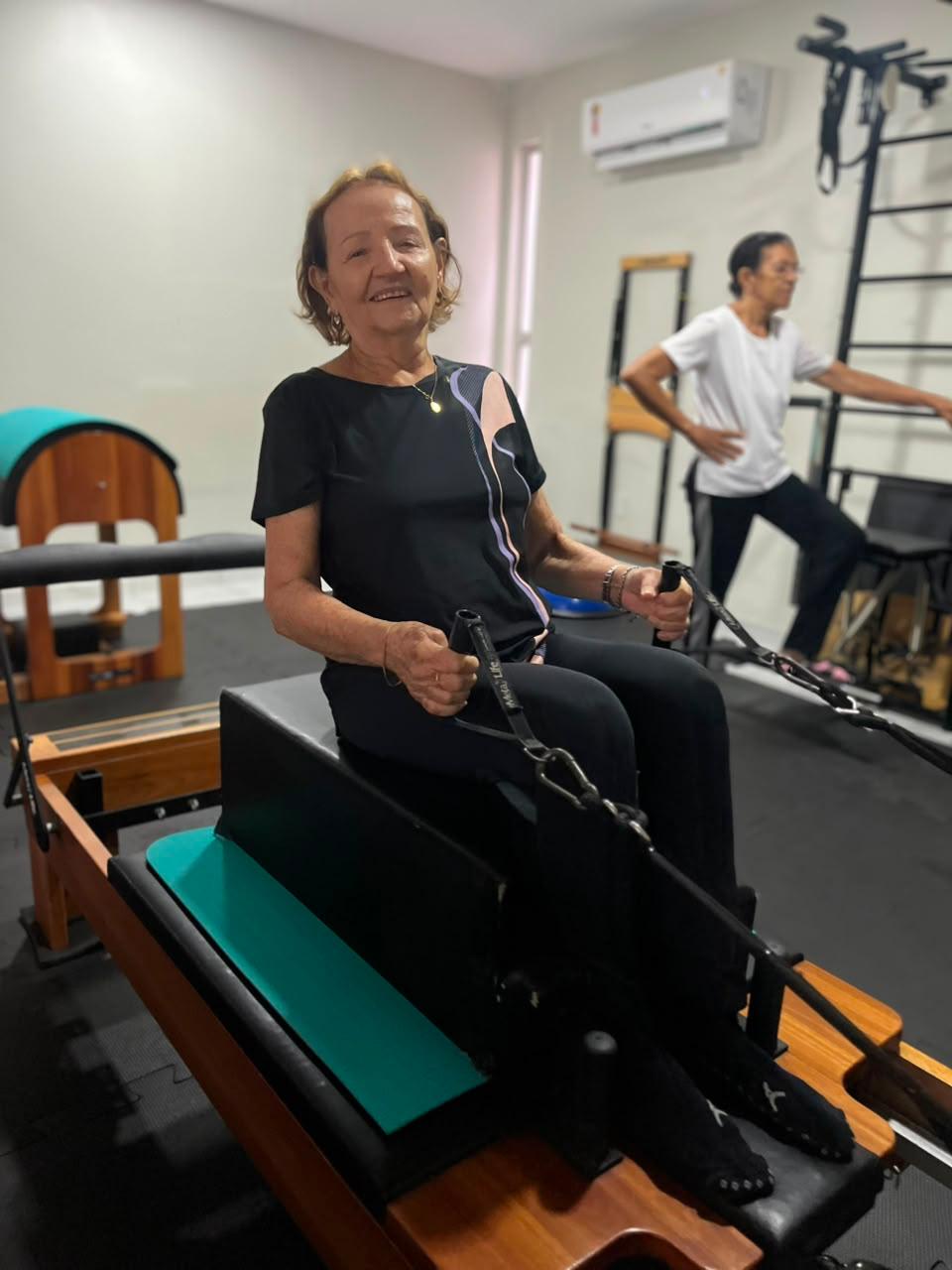 Paciente em aula de Pilates no CAIS